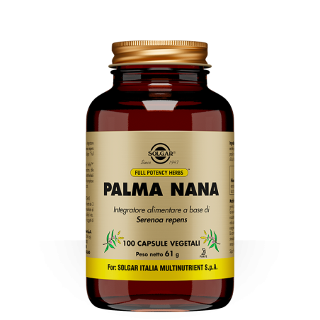 Solgar Palma Nana integratore di Serenoa repens per la prostata 100 capsule Solgar Palma Nana integratore di Serenoa repens per la prostata 100 capsule