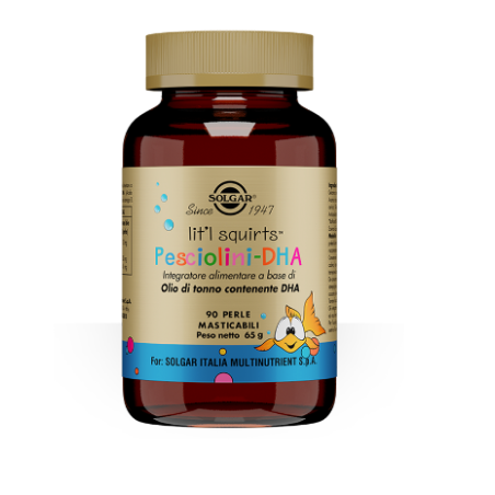 Solgar Pesciolini DHA integratore per la funzione cerebrale 90 perle masticabili Solgar Pesciolini DHA integratore per la funzione cerebrale 90 perle masticabili