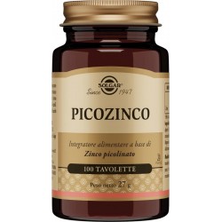 Solgar Picozinco 100 tavolette-Integratore per capelli, pelle e unghie