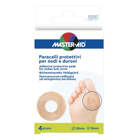 Master Aid Footcare Paracalli protettivi per nodi e duroni 4 pezzi Master Aid Footcare Paracalli protettivi per nodi e duroni 4 pezzi