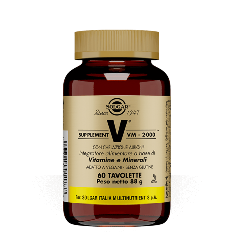 Solgar Supplement Vm 2000 60 Tavolette - Integratore di vitamine e minerali