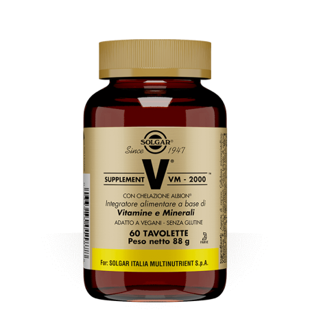 Solgar Supplement Vm 2000 60 Tavolette - Integratore di vitamine e minerali Solgar Supplement Vm 2000 60 Tavolette - Integratore di vitamine e minerali