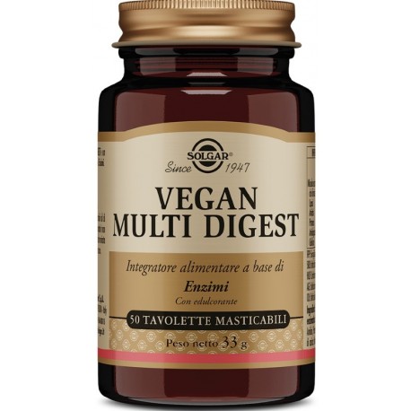 Solgar Vegan Multi Digest integratore a base di enzimi 50 tavolette masticabili