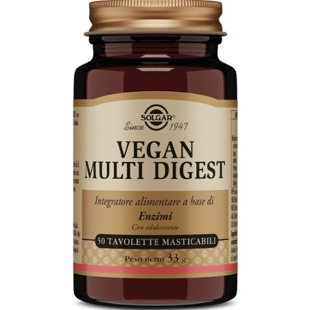 Solgar Vegan Multi Digest integratore a base di enzimi 50 tavolette masticabili Solgar Vegan Multi Digest integratore a base di enzimi 50 tavolette masticabili