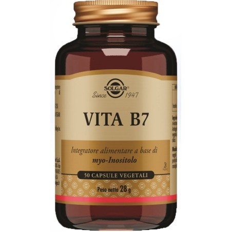 Solgar Vita B7 integratore di Myo-Inositolo 50 capsule vegetali Solgar Vita B7 integratore di Myo-Inositolo 50 capsule vegetali