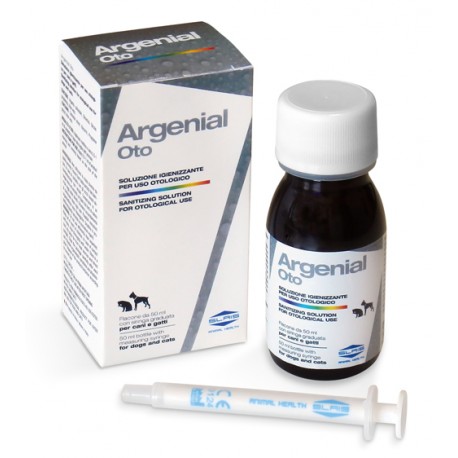 Argenial Oto Soluzione igienizzante ad uso otologico per cani e gatti 50 ml con siringa graduata