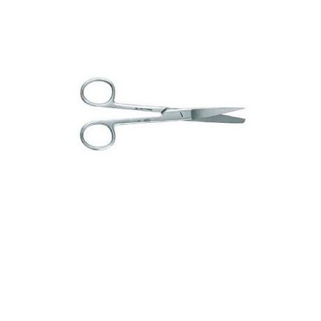 Forbici chirurgiche rette punte alterne in acciaio 1 pezzo 14 cm Forbici chirurgiche rette punte alterne in acciaio 1 pezzo 14 cm