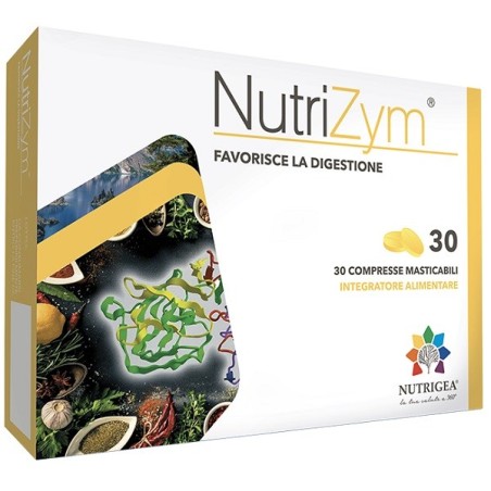 Nutrigea Nutrizym integratore per funzione digestiva ed epatica 30 compresse masticabili Nutrigea Nutrizym integratore per funzione digestiva ed epatica 30 compresse masticabili