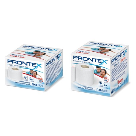 Safety Prontex Fixa Tape Benda in cotone per medicazioni 10 m x 3,8 cm colore bianco