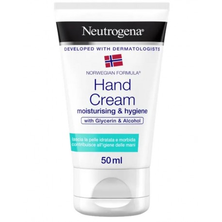 Neutrogena Crema mani idratazione e igiene con alcol e glicerina 50 ml