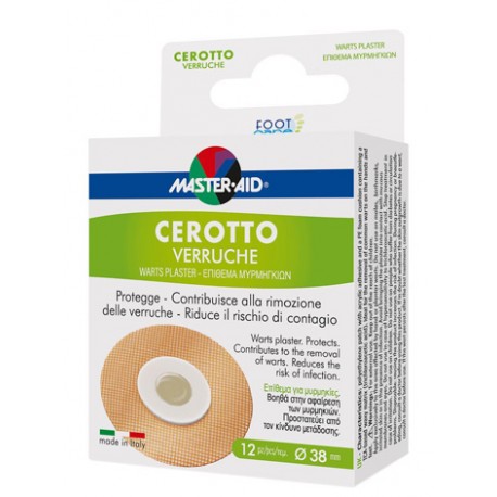 Master Aid Foot Care Cerotto per verruche plantari e palmari 12 pezzi