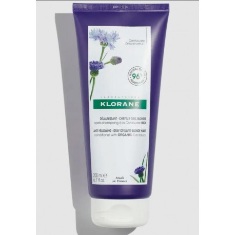 Klorane Balsamo alla centaurea per capelli bianchi grigi o biondo platino 200 ml