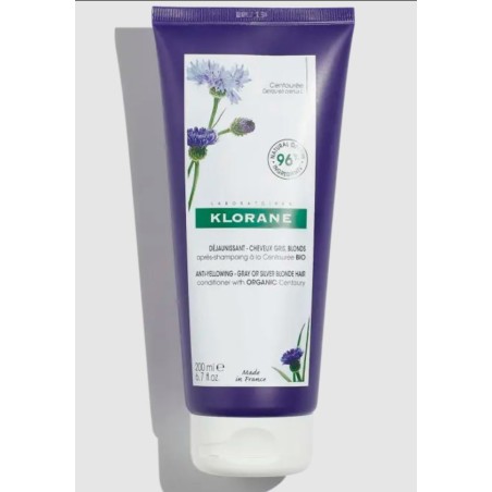 Klorane Balsamo alla centaurea per capelli bianchi grigi o biondo platino 200 ml Klorane Balsamo alla centaurea per capelli bianchi grigi o biondo platino 200 ml