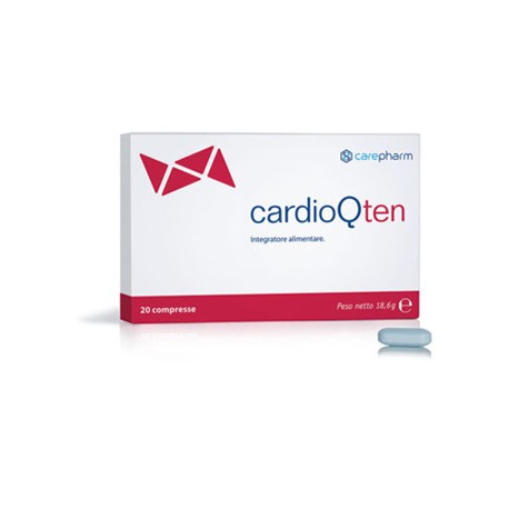 Carepharm Cardioqten integratore per colesterolo e apparato cardiovascolare 20 compresse