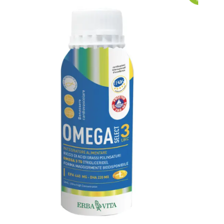 Erba Vita Omega Select 3 integratore per la salute cardiovascolare 120 perle Erba Vita Omega Select 3 integratore per la salute cardiovascolare 120 perle