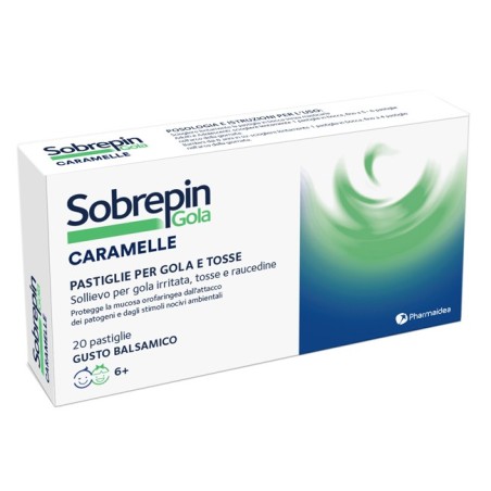 Sobrepin Gola Caramelle per gola irritata tosse raucedine 20 pastiglie gusto balsamico Sobrepin Gola Caramelle per gola irritata tosse raucedine 20 pastiglie gusto balsamico