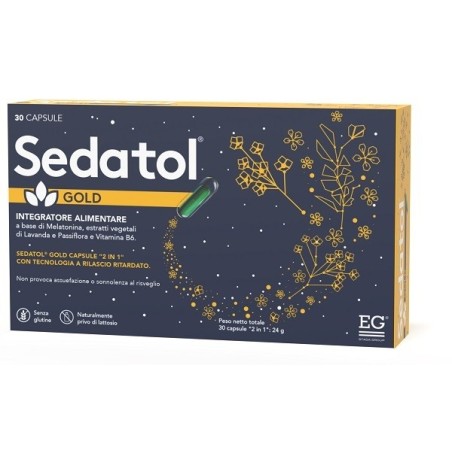 Sedatol Gold integratore per rilassamento e sonno 30 capsule Sedatol Gold integratore per rilassamento e sonno 30 capsule