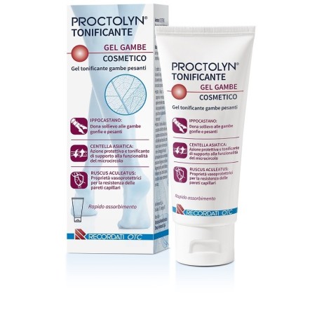 Proctolyn Tonificante Gel tonificante rinfrescante gambe pesanti capillari fragili 100 ml Proctolyn Tonificante Gel tonificante rinfrescante gambe pesanti capillari fragili 100 ml
