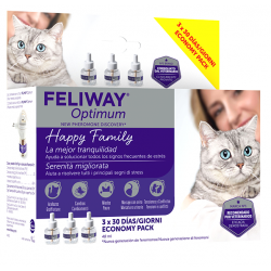 Feliway Optimum Refill per diffusore di feromoni felini antistress 3 x 48 ml