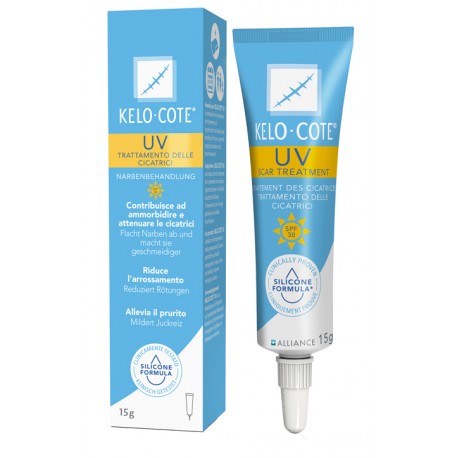 Kelo Cote UV gel di silicone brevettato per il trattamento delle cicatrici SPF30 15 g