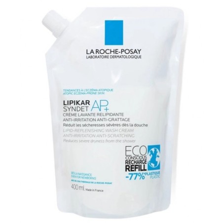 Lipikar Syndet AP+ crema detergente corpo per pelle molto secca eco ricarica 400 ml Lipikar Syndet AP+ crema detergente corpo per pelle molto secca eco ricarica 400 ml