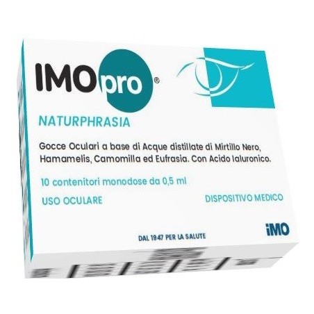 Imopro Naturphrasia gocce oculari con acido ialuronico lenitive rinfrescanti 10 monodose Imopro Naturphrasia gocce oculari con acido ialuronico lenitive rinfrescanti 10 monodose