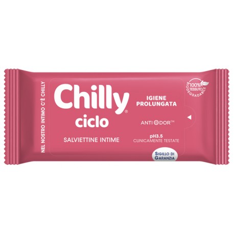 Chilly Ciclo antiodore igiene prolungata pH 3.5 12 salviettine intime
