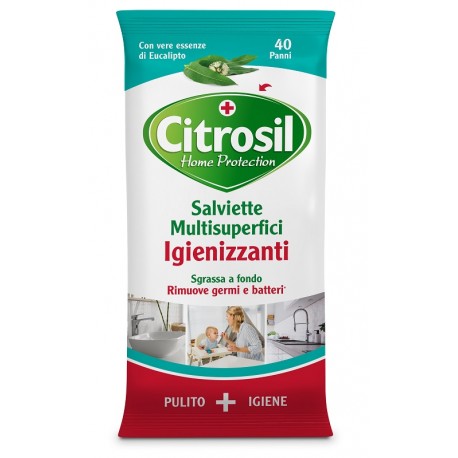 Citrosil Salviette igienizzanti multisuperficie con eucalipto 40 pezzi