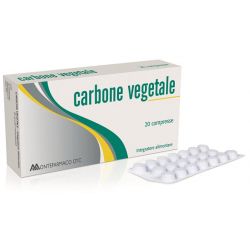 Confezione da 20 compresse di integratore di carbone vegetale