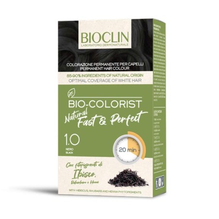 Bioclin Bio Color Fastperfection 1,0 Nero tinta per capelli completa Bioclin Bio Color Fastperfection 1,0 Nero tinta per capelli completa