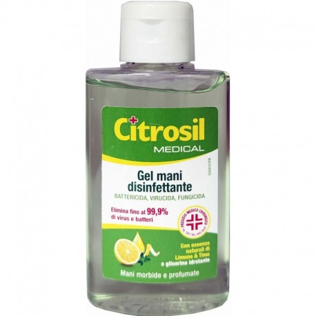 Citrosil Gel mani disinfettante battericida virucida funghicida mani morbide e profumate 100 ml