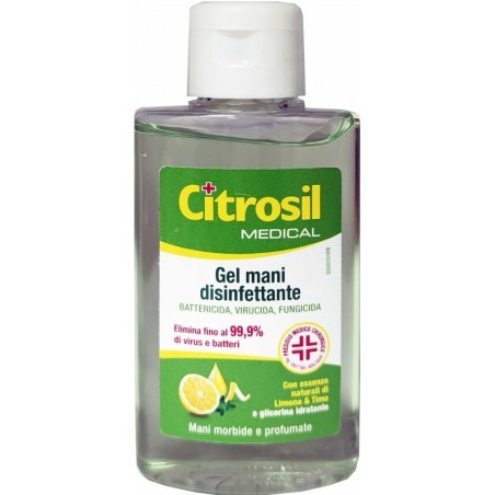 Citrosil Gel mani disinfettante battericida virucida funghicida mani morbide e profumate 100 ml Citrosil Gel mani disinfettante battericida virucida funghicida mani morbide e profumate 100 ml