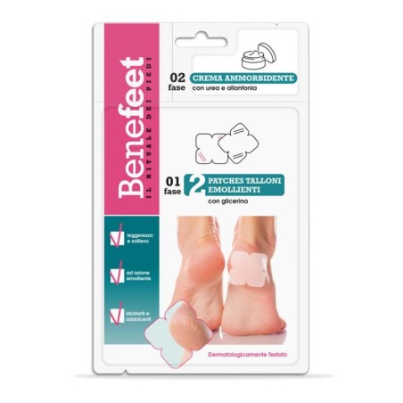 Benefeet Patches emollienti per talloni screpolati con crema ammorbidente 2 pezzi Benefeet Patches emollienti per talloni screpolati con crema ammorbidente 2 pezzi