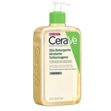 Cerave Olio detergente idratante schiumogeno pelle da normale a molto secca 473 ml Cerave Olio detergente idratante schiumogeno pelle da normale a molto secca 473 ml