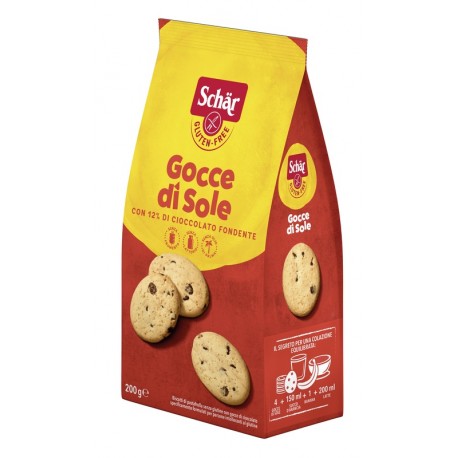 Schar Gocce Di Sole Biscotti con pepite di cioccolato fondente senza glutine 200 g