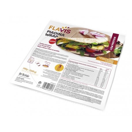 Dr. Schar Flavis Piadina Wrap Aproteica per insufficienza renale 3 pezzi da 80 g