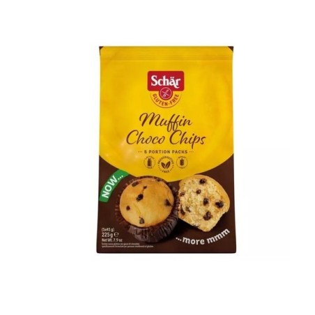 Schar Muffin Choco Chips senza glutine con gocce di cioccolato 225 g Schar Muffin Choco Chips senza glutine con gocce di cioccolato 225 g