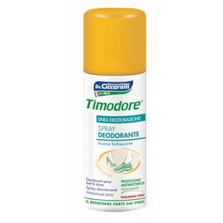 Timodore Spray Deodorante Zenzero per piedi e scarpe contro il cattivo odore 150 ml