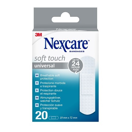 Nexcare Softouch cerotto protezione morbida e traspirante 19x72 mm 20 pezzi