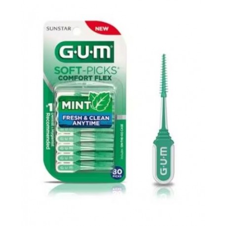 Gum Soft Pick Comfort Flex Cool Mint Regular scovolino per spazi interdentali gusto menta 80 pezzi