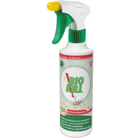 Biokill Insetticida-acaricida liquido spray pronto all'uso da piretro naturale 375 ml