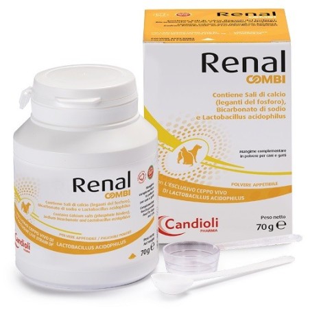 Candioli Renal Combi Polvere per la funzionalità renale di cani e gatti 70 g Candioli Renal Combi Polvere per la funzionalità renale di cani e gatti 70 g