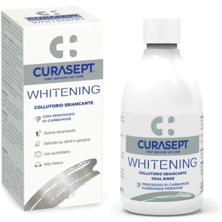 Curasept Whitening Collutorio sbiancante delicato alito fresco 300 ml Curasept Whitening Collutorio sbiancante delicato alito fresco 300 ml