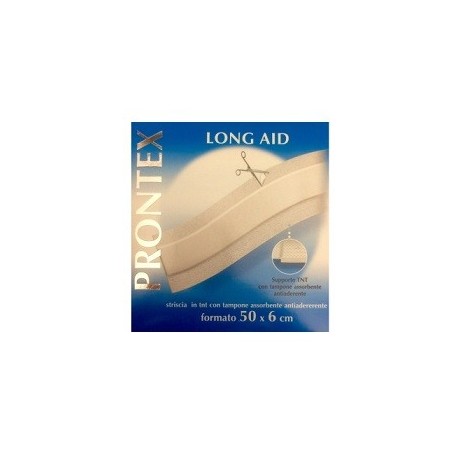 Safety Prontex Long Aid Striscia in TNT con tampone assorbente antiaderente 50 x 6 cm Safety Prontex Long Aid Striscia in TNT con tampone assorbente antiaderente 50 x 6 cm