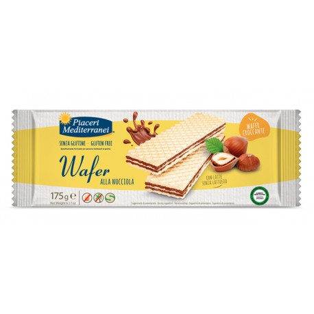 Piaceri Mediterranei Wafer alla nocciola senza glutine con latte senza lattosio 175 g