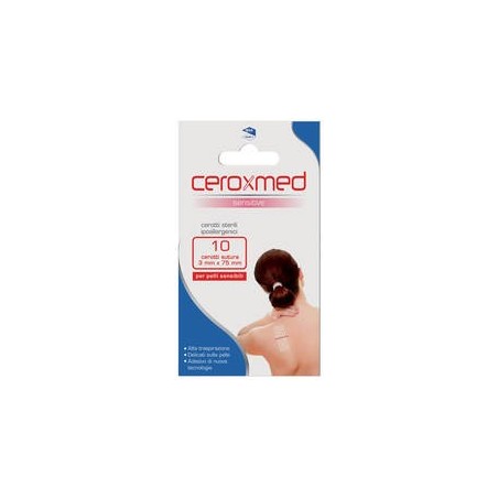 Ceroxmed Cerotto per sutura sterile ipoallergenico 3 x 75 mm 10 pezzi Ceroxmed Cerotto per sutura sterile ipoallergenico 3 x 75 mm 10 pezzi