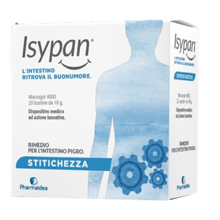 Isypan Stitichezza Macrogol 4000 l'intestino ritrova il buonumore 20 bustine Isypan Stitichezza Macrogol 4000 l'intestino ritrova il buonumore 20 bustine