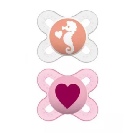 Mam Start Nano Succhietto 0-2 mesi in silicone 2 pezzi rosa Mam Start Nano Succhietto 0-2 mesi in silicone 2 pezzi rosa