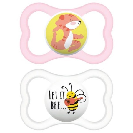 Mam Air Flow Succhietto in silicone 6mesi+ 2 pezzi rosa Mam Air Flow Succhietto in silicone 6mesi+ 2 pezzi rosa