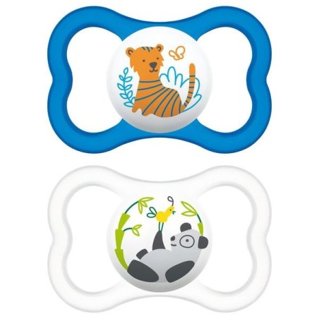 Mam Air Succhietto in silicone 16mesi confezione da 2 pezzi azzurro Mam Air Succhietto in silicone 16mesi confezione da 2 pezzi azzurro